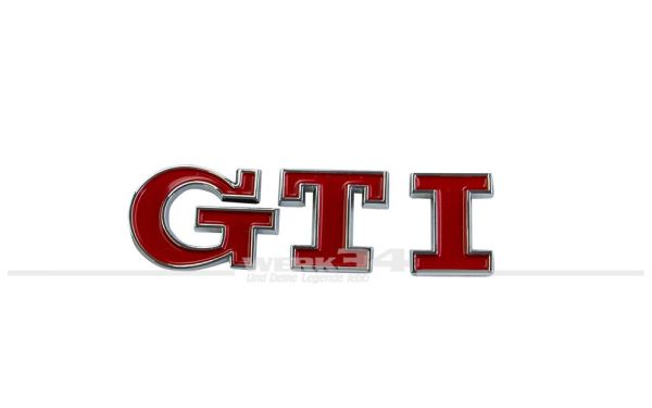 Schriftzug GTI für Heck Golf IV + V rot