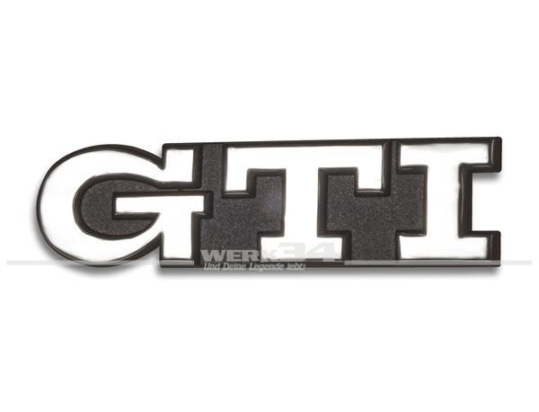 Schriftzug "GTI" chrom, passend für Golf III
