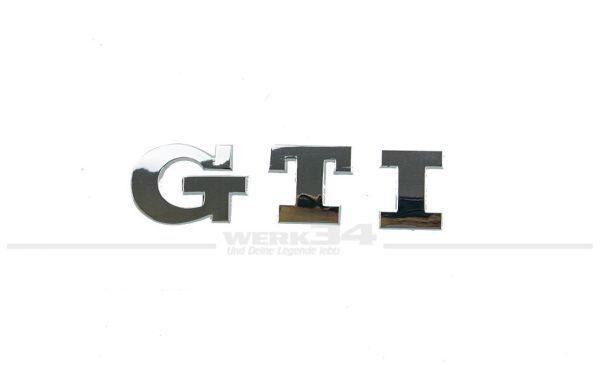 Schriftzug GTI für Heck Golf IV + V chrom