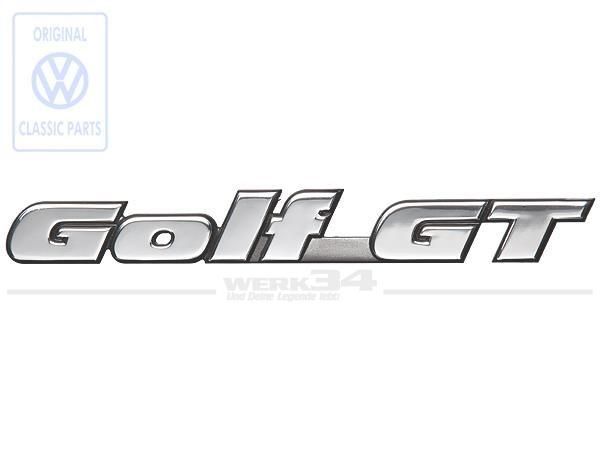 Schriftzug hinten "Golf GT", passend für Golf III
