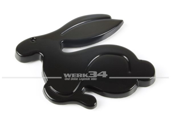 Emblem "Rabbit", schwarz glänzend