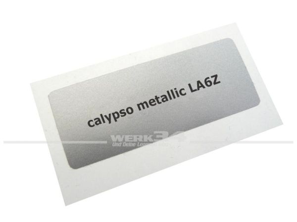 Aufkleber Lack Farbnummer/Farbcode LA6Z calypso metallic