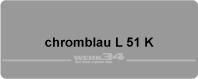 Aufkleber Lack Farbnummer/Farbcode L51K chromblau