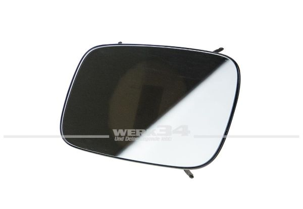 Spiegelglas für Außenspiegel, links, mit Trägerplatte, passend für Passat