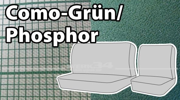 Sitzbezüge für Fahrersitz und Beifahrerdoppelsitz "Como-Grün/Phosphor"