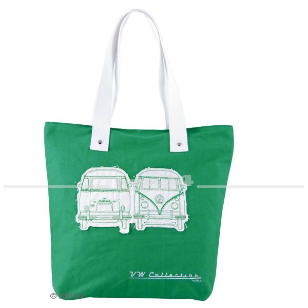 VW Bulli Canvas Shopper Bag "Grün"