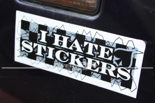 Aufkleber "I hate stickers"