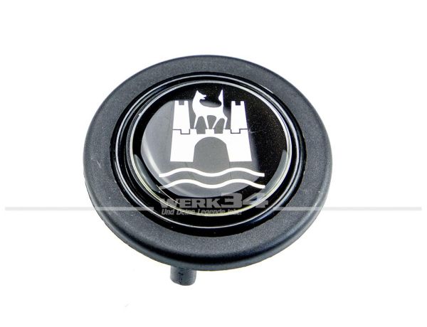 Hupenknopf für GT-Style Lenkrad mit Wolfsburg Emblem, schwarz