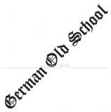 Aufkleber "German Old School" schwarz