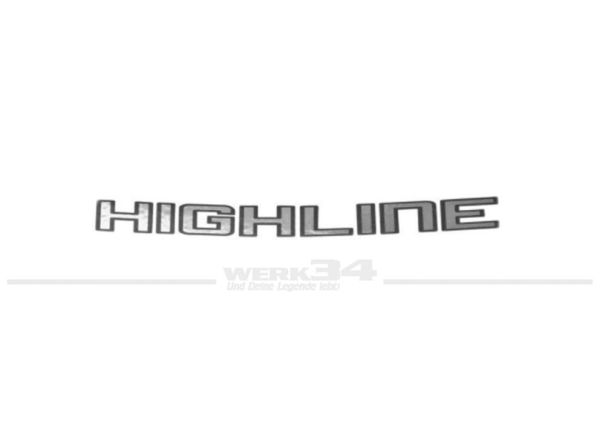 Folien-Schriftzug Highline, silber, für Motorhaube, passend für Bus T4