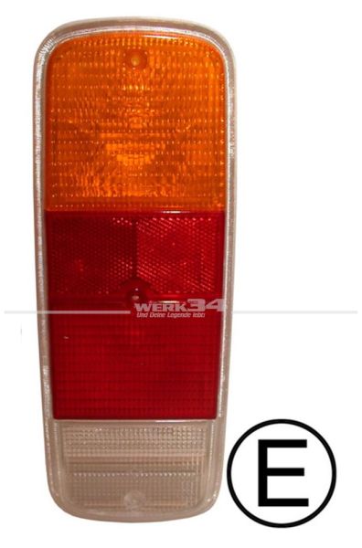 Rücklichtglas gelb/rot/weiss passend für Bus T2 08/71-07/79 + LT