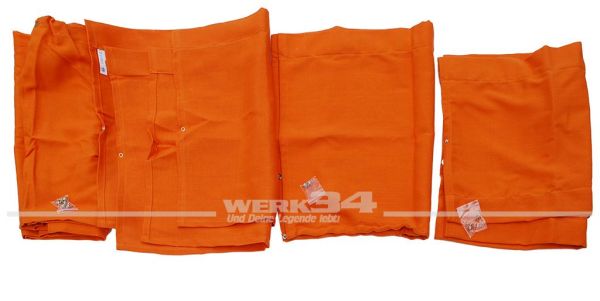 Vorhangset / Gardinen-Set, 10-teilig, orange, passend für Westfalia T2 B