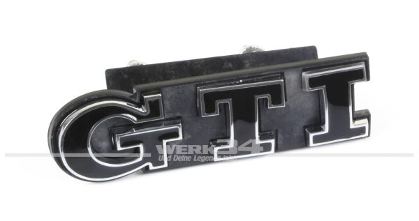 Schriftzug GTI für Kühlergrill Golf IV + V schwarz