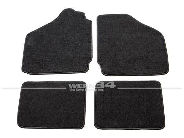 Fußmatten Set, schwarz, 4-teilig passend für Karmann Ghia Typ 14