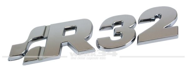Schriftzug "R32" für Heck, selbstklebend