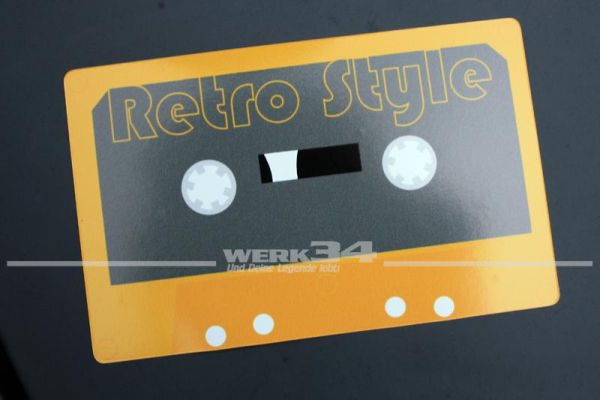 Aufkleber "Retro Style - Kassette"