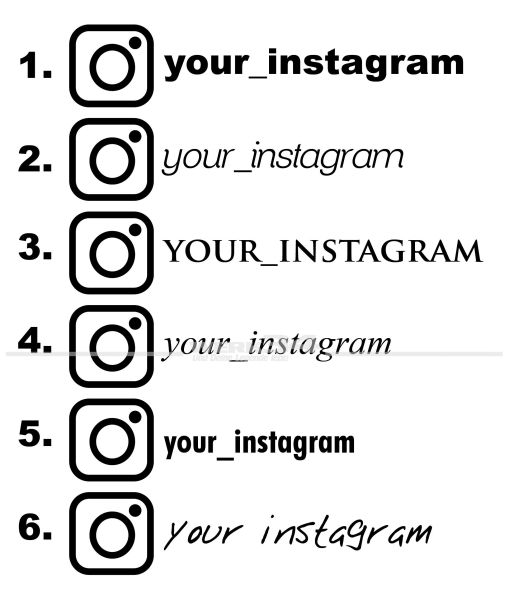 Aufkleber "Instagram Name" 3, beige